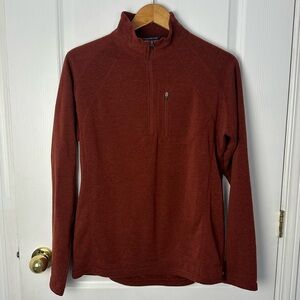 Yukonwool Merino Wool Zip Pullover Burgundy Made in Canada M #163